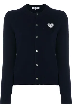 Comme des Garçons Cardigan med hjerte-broderi