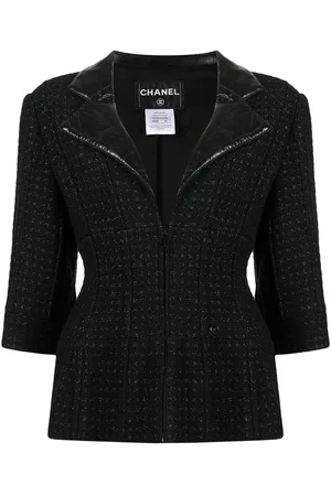 CHANEL Enkeltradet jakke i tweed
