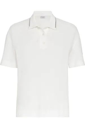 Brunello Cucinelli T-shirt med monili-kædedetalje
