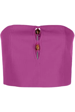 Ganni Cropped top med perleudsmykning