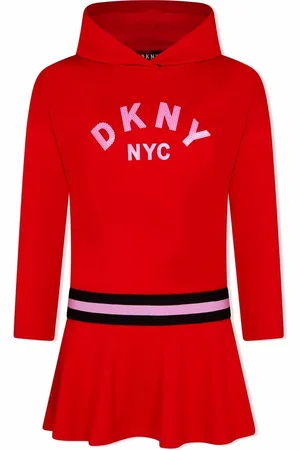 DKNY Kjole med hætte og pailletter