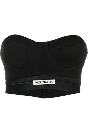 Patrizia Pepe Skræddersyet bustier-top med logomærke