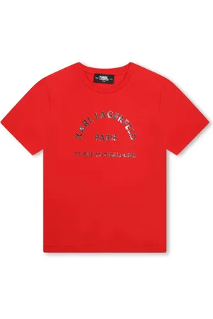Karl Lagerfeld T-shirt med rund hals og logotryk