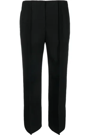 Jil Sander Cropped uldbukser med brede ben