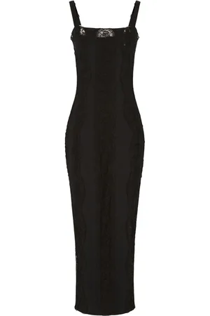 Dolce & Gabbana Midi-kjole med blondeudsmykninger