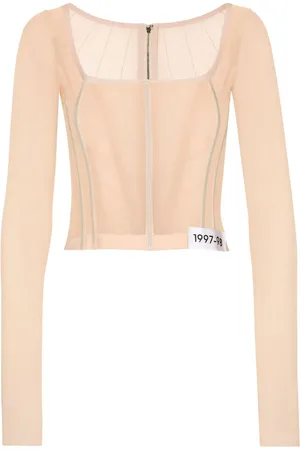 Dolce & Gabbana Gennemsigtig langærmet top
