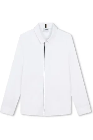 HUGO BOSS Skjorte i poplin-tekstur med knapper