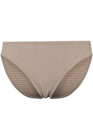 Totême Bikiniunderdel med smock-syninger og mellemhøj talje