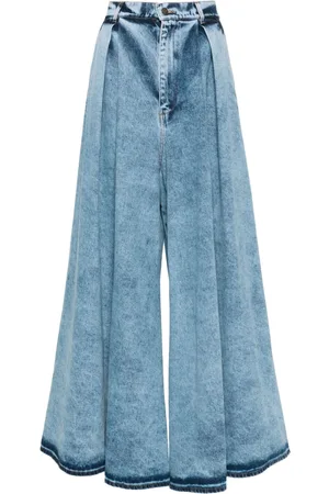 GIUSEPPE DI MORABITO Jeans med brede ben og plisseringer