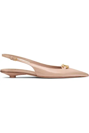 VALENTINO GARAVANI Slingback-ballerinaer i læder med VLogo Signature