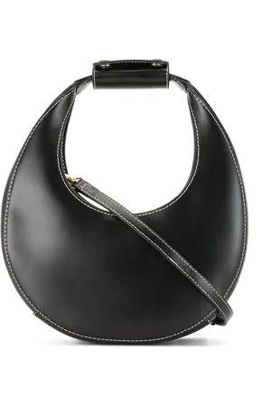 Staud Mini Moon skuldertaske i læder