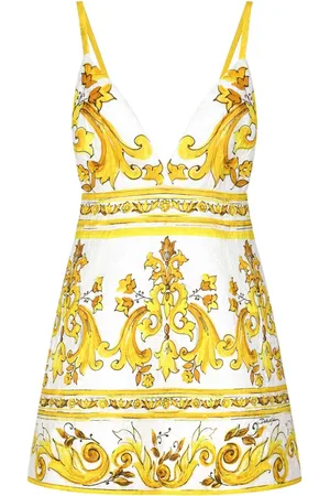 Dolce & Gabbana Kort kjole med Majolica-tryk