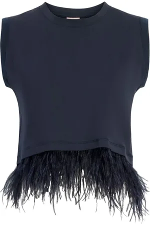 Cinq A Sept Tanktop med fjerkant