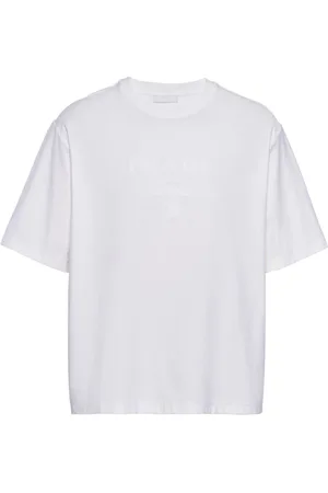 Prada T-shirt med logoapplikation