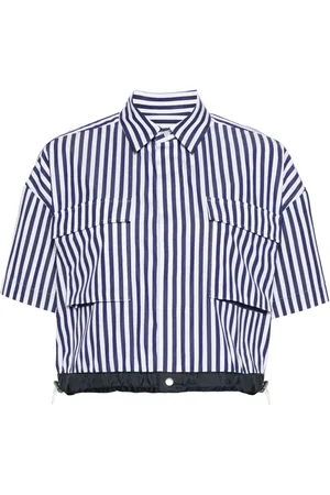 SACAI Cropped bluse med striber