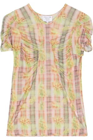 Collina Strada Ternet top i mesh med ruche