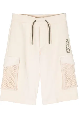 Emporio Armani Shorts med løbesnor og broderet logo