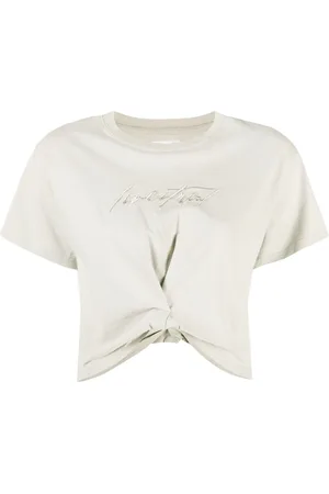 Izzue Cropped T-shirt med broderet logo