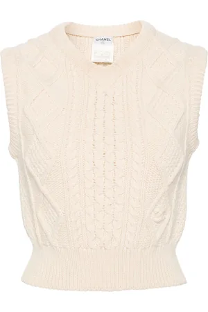 CHANEL Kabelstrikket vest fra 1996