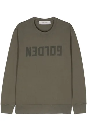Golden Goose Sweatshirt med slitageeffekt og logotryk