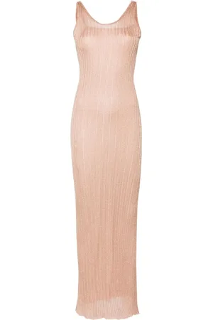 Fabiana Filippi Ribstrikket slip-kjole i lurex