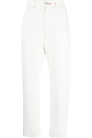MOORER Jeans med lige ben og logomærke