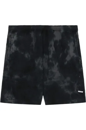 Izzue Shorts med logo-applikation og batiktryk
