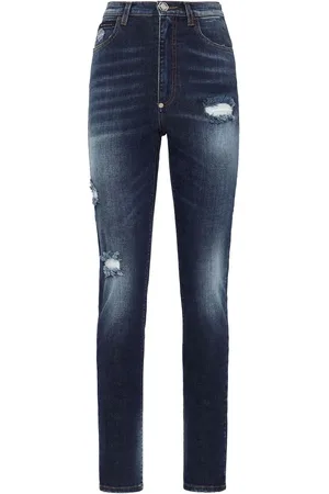Philipp Plein Skinny-jeans med slitageeffekt