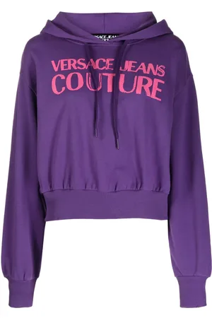 VERSACE Cropped hættetrøje med logotryk