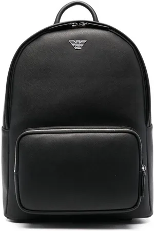 Emporio Armani Rygsæk i læder med logotryk