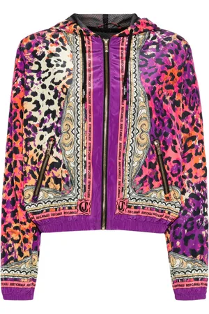 Roberto Cavalli Jakke med hætte og leopardtryk
