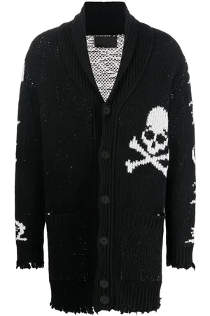 Philipp Plein Cardigan i intarsiastrik med logo