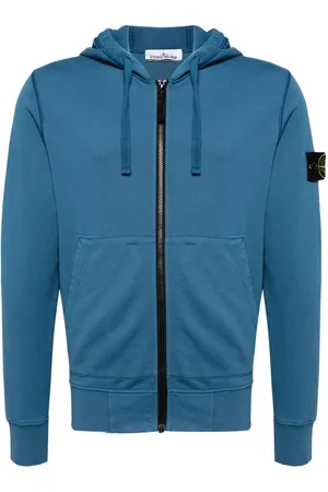 Stone Island Hættetrøje med lynlås og kompasmærke