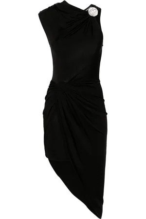 DAVID KOMA Midi draperet kjole