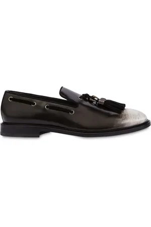 Moschino Loafers i læder med kvastdetalje