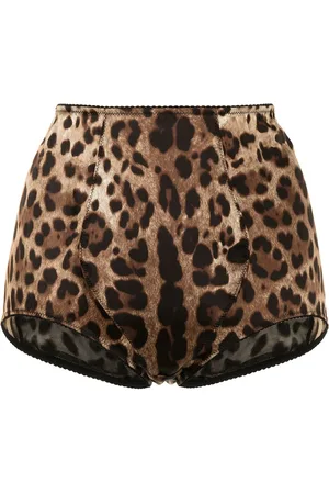 Dolce & Gabbana Højtaljede leopardmønstrede trusser