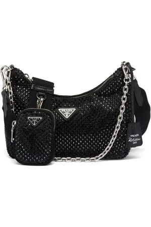 Prada Re-Edition skuldertaske med udsmykning fra 2005