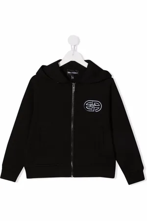 Emporio Armani Hættetrøje med logomærke og lynlås