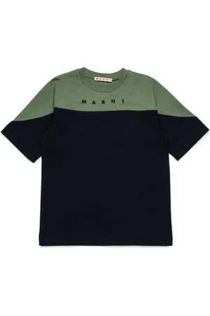 Marni Tofarvet T-shirt med logotryk