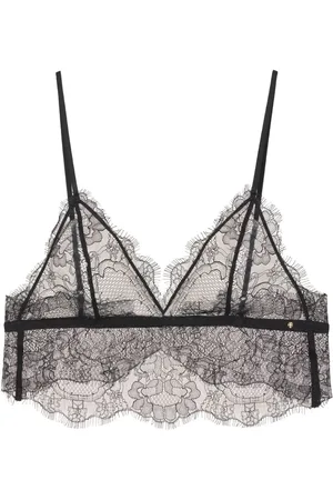 ANINE BING Bralette med blonder og takket kant