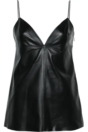 Fabiana Filippi Tanktop i læder med paneler