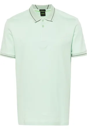 HUGO BOSS Polo med strikket kant