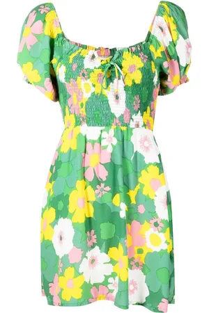 FAITHFULL THE BRAND Kort Domenica kjole med blomstret tryk