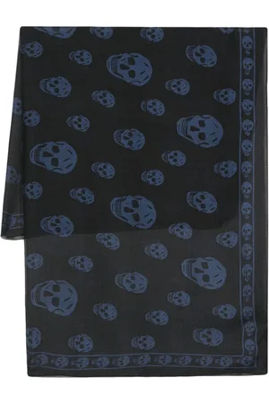 Alexander McQueen Tørklæde med dødningehovedtryk
