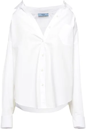 Prada Skjorte i poplin med broderet logo