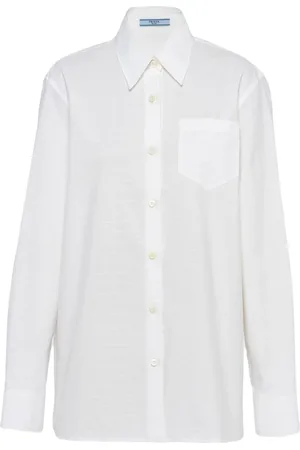 Prada Poplin-skjorte i jacquard