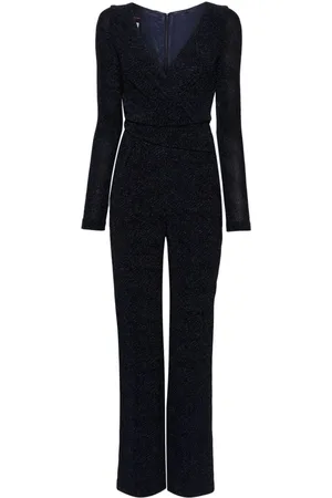 TALBOT RUNHOF Jumpsuit med brede ben og skinnende effekt