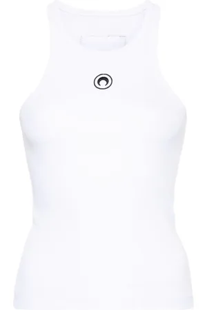 Marine Serre Tanktop med halvmånebroderi