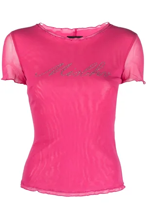 MISBHV T-shirt med logoudsmykning og mesh