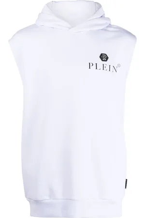 Philipp Plein ærmeløs hættetrøje med logotryk